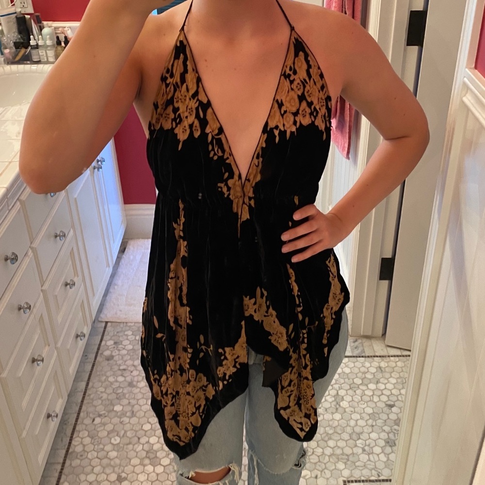 HEIDI ABRA bohemian beaded velvet piece